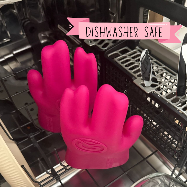 PINK - MagneCHEF Magnetic Easy On & Off BBQ Gloves