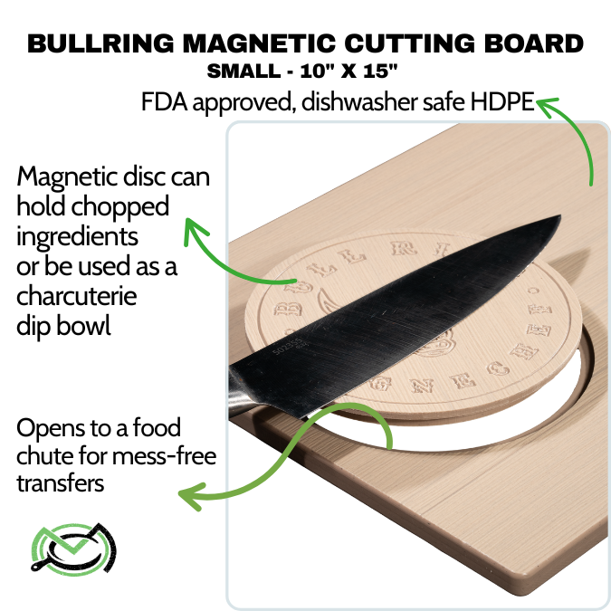 Bullring Magnetic Mess-Free Cutting Board (small - 10" X 15")